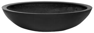 Pottery Pots Vonkajší kvetináč okrúhly Jumbo Bowl L, Black (farba čierna), kolekcia Natural, kompozit Fiberstone, priemer 110 cm x v 27 cm, objem cca 181 l