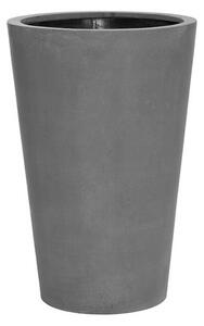 Pottery Pots Vonkajší kvetináč okrúhly Belle M, Grey (farba sivá), kolekcia Natural, kompozit Fiberstone, priemer 47 cm x v 70 cm, objem cca 88 l