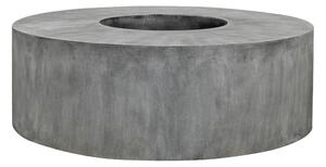 Pottery Pots Vonkajší kvetináč okrúhly Jumbo Seating Round, Grey (farba sivá), kolekcia Natural, kompozit Fiberstone, priemer 140 cm x v 47,5 cm, objem cca 116 l
