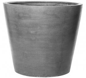 Pottery Pots Vonkajší kvetináč okrúhly Jumbo Bucket L, Grey (farba sivá), kolekcia Natural, kompozit Fiberstone, priemer 112 cm x v 97 cm, objem cca 694 l