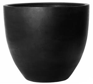 Pottery Pots Vonkajší kvetináč okrúhly Jumbo Jesslyn L, Black (farba čierna), kolekcia Natural, kompozit Fiberstone, priemer 112 cm x v 97 cm, objem cca 692 l