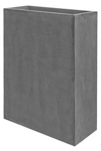 Pottery Pots Vonkajší kvetináč obdĺžnikový Jort Slim high M, Grey (farba sivá), kolekcia Natural, kompozit Fiberstone, d 61 cm x š 25 cm x v 81 cm, objem cca 123 l