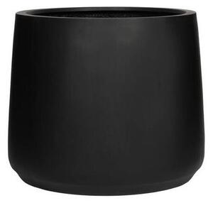Pottery Pots Vonkajší kvetináč okrúhly Jumbo Patt XS, Black (farba čierna), kolekcia Natural, priemer 73 cm x v 61 cm