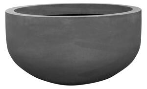 Pottery Pots Vonkajší kvetináč okrúhly City bowl M, Grey (farba sivá), kolekcia Natural, kompozit Fiberstone, priemer 110 cm x v 60 cm, objem cca 463 l