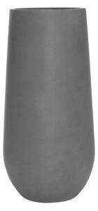Pottery Pots Vonkajší kvetináč okrúhly Nax L, Grey (farba sivá), kolekcia Natural, kompozit Fiberstone, priemer 50 cm x v 100 cm, objem cca 158 l