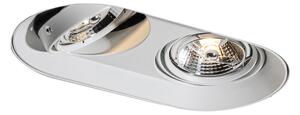 Okrúhle zapustené bodové svetlo biele GU10 70 mm 2-svetlo - Hubs