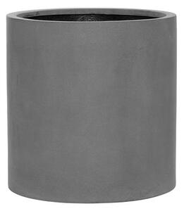 Pottery Pots Vonkajší kvetináč okrúhly Max L, Grey (farba sivá), kolekcia Natural, kompozit Fiberstone, priemer 50 cm x v 50 cm, objem cca 98 l