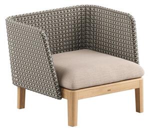 Royal Botania Nízké kreslo Calypso Lounge, Royal Botania, 92x82x69 cm, rám teak, výplet umelý ratan kriskrosss, bez sedáka