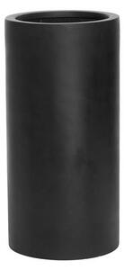 Pottery Pots Vonkajší kvetináč okrúhly Klax M, Black (farba čierna), kolekcia Natural, kompozit Fiberstone, priemer 30 cm x v 60 cm, objem cca 42 l