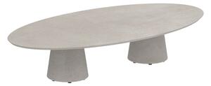 Royal Botania Betónový nízky stôl Conix, Royal Botania, elipsa 250x130x35 cm, betón cement grey