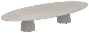 Royal Botania Betónový nízky stôl Conix, Royal Botania, elipsa 320x140x35 cm, betón cement grey