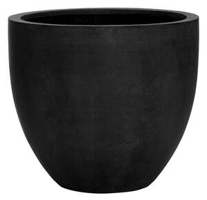 Pottery Pots Vonkajší kvetináč okrúhly Jesslyn S, Black (farba čierna), kolekcia Natural, kompozit Fiberstone, priemer 50 cm x v 44 cm, objem cca 63 l