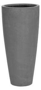 Pottery Pots Vonkajší kvetináč okrúhly Dax L, Grey (farba sivá), kolekcia Natural, kompozit Fiberstone, priemer 37 cm x v 80 cm, objem cca 64 l
