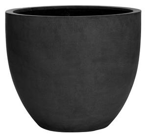 Pottery Pots Vonkajší kvetináč okrúhly Jesslyn L, Black (farba čierna), kolekcia Natural, kompozit Fiberstone, priemer 70 cm x v 61 cm, objem cca 172 l