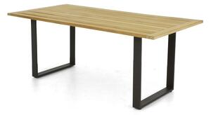 Apple Bee Jedálenský stôl Condor, Apple Bee, 190x95 cm, rám hliník farba Black (čierna), doska teak