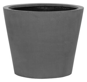 Pottery Pots Vonkajší kvetináč okrúhly Bucket S, Grey (farba sivá), kolekcia Natural, kompozit Fiberstone, priemer 50 cm x v 40 cm, objem cca 57 l
