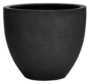 Pottery Pots Vonkajší kvetináč okrúhly Jesslyn M, Black (farba čierna), kolekcia Natural, kompozit Fiberstone, priemer 60 cm x v 52 cm, objem cca 107 l