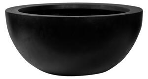 Pottery Pots Vonkajší kvetináč okrúhly Vic Bowl M, Black (farba čierna), kolekcia Natural, kompozit Fiberstone, priemer 50 cm x v 23 cm, objem cca 23 l
