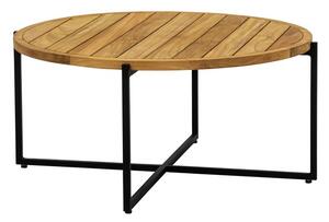 Apple Bee Konferenčný stolík Condor, Apple Bee, okrúhly 94x44 cm, rám hliník Black (čierna), doska teak