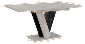 Rozkladací jedálenský stôl Timber dub artisan/čierny