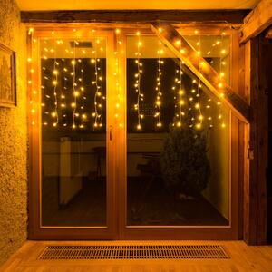 DECOLED LED svetelný záves - 2x1m, teplá biela, 100 diód