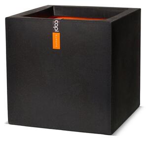 Capi Europe Kvetináč štvorcový Smooth NL, Capi, 40x40x40 cm, recyklovateľná PE zmes, farba black