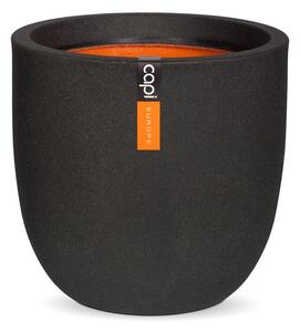 Capi Europe Kvetináč okrúhly Smooth NL, Capi, priemer 43 cm, výška 41 cm, recyklovateľná PE zmes, farba black