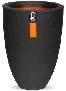 Capi Europe Kvetináč okrúhly Smooth NL, Capi, priemer 36 cm, výška 48 cm, recyklovateľná PE zmes, farba black