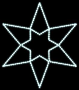DECOLED LED svetelný motív - 6 - cípa hviezda, 60cm