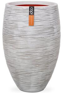 Capi Europe Kvetináč okrúhly Rib NL, Capi, priemer 55 cm, výška 85 cm, recyklovateľná PE zmes, farba ivory