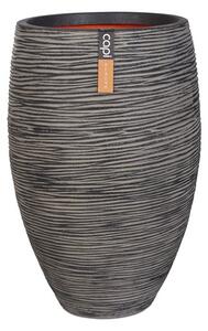 Capi Europe Kvetináč okrúhly Rib NL, Capi, priemer 51 cm, výška 72 cm, recyklovateľná PE zmes, farba antracit