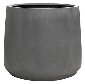 Pottery Pots Vonkajší kvetináč okrúhly Patt S, Grey (farba sivá), kolekcia Natural, kompozit Fiberstone, priemer 42 cm x v 35 cm, objem cca 45 l