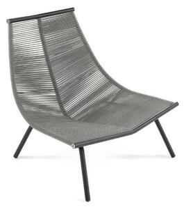 Roda Nízke kreslo s vysokou opierkou Laze, Roda, 90x95x95 cm, rám nerez farba podľa vzorkovníka, výplet lanko farba podľa vzorkovníka, bez sedáka