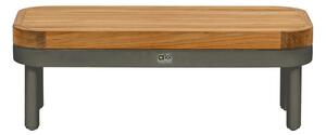 Apple Bee Konferenčný stolík Maui, Apple Bee, obdĺžnikový 85x40x30 cm, rám lakovaný hliník Taupe, doska teak