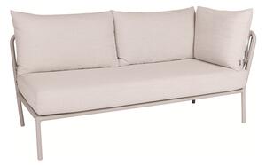 Stern 2-miestny ukončovací diel ľavostranný Romy, Stern, 161x75x82 cm, rám lakovaný hliník šedobéžový (greige), lankový výplet greige, vonkajšia látka muscat
