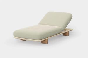Vondom Polohovacie lehátko Milos, Vondom, 200x180x36 cm, lakovaný hliník, drevo iroko, vonkajšia látka Group 2 farba podľa vzorkovníka