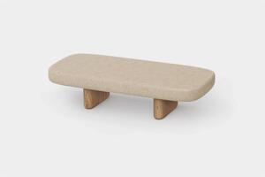 Vondom Nízky stolík Milos, Vondom, obdĺžnikový 100x45x24 cm, rám drevo iroko, doska betón