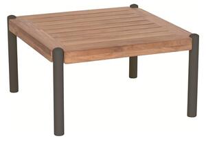 Stern Konferenčný stolík Taro, Stern, štvorcový 50x50x28 cm, rám lakovaný hliník šedočierny (antracit), doska teak