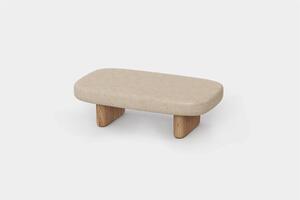 Vondom Nízky stolík Milos, Vondom, obdĺžnikový 80x45x24 cm, rám drevo iroko, doska betón