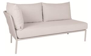 Stern 2-miestny ukončovací diel pravostranný Romy, Stern, 161x75x82 cm, rám lakovaný hliník šedobéžový (greige), lankový výplet greige, vonkajšia látka muscat