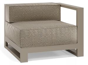 Vondom Ukončovací diel ľavostranný Posidonia, Vondom, 95x95x72 cm, rám hliník farba podľa vzorkovníka, sedáky vonkajšia látka Group 1A a 1B farba podľa vzorkovníka