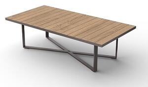 Vondom Jedálenský stôl Vineyard bez koliesok, Vondom, 212x106x74 cm, rám lakovaný hliník, doska teak natural, farebné vyhotovenie podľa vzorkovníka