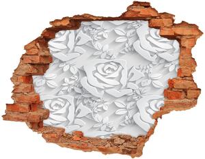 Nálepka 3D diera na stenu Ruže vzor nd-c-76755101