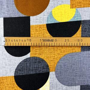 Ervi bavlna flanel š.240cm Abstrakcia žlto-šedá - 26718-8, metráž