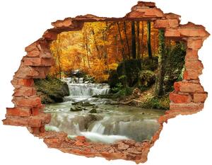 Nálepka fototapeta 3D na stenu Vodopád v lese