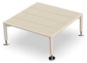 Vondom Odkladací stolík Hamptons, Vondom, štvorcový 57,5x57,5x24,5 cm, rám hliník farba podľa vzorkovníka, doska Solid Core farba podľa vzorkovníka