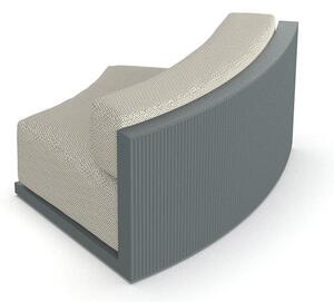 Vondom Rohový diel zaoblený 45º Gatsby, Vondom, 157x100x70 cm, matt polyethylen farba podľa vzorkovníka, sedáky vonkajšia látka Group 1A a 1B