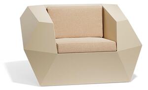 Vondom Nízke kreslo Faz, Vondom, 121x100x70 cm, matt polyethylen farba podľa vzorkovníka, sedáky vonkajšia látka Group 1A a 1B farba podľa vzorkovníka