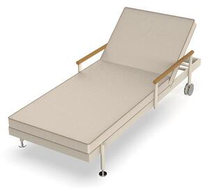 Vondom Polohovateľné ležadlo Hamptons, Vondom, 202x78,2x62,1 cm, rám hliník, podrúčky teak, celopotah vonkajšia látka Group 1B, farebné prevedenie podľa vzorkovníka