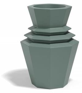 Vondom Vonkajší kvetináč Origami Hinoki, Vondom, 51x51x80 cm, matný polyetylén, farba podľa vzorkovníka